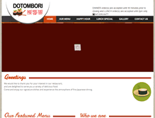 Tablet Screenshot of dotomborisushi.com